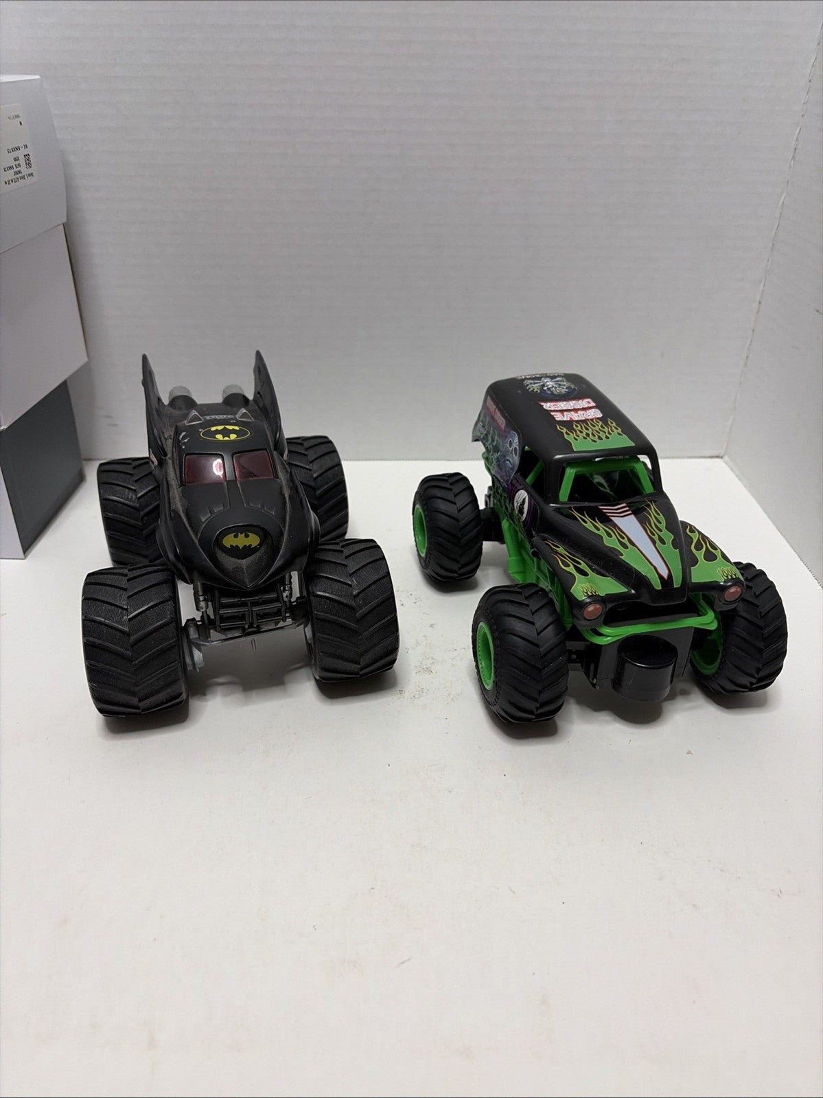 Hot Wheels Monster Jam Trucks Lot Of 2. 4”x7”. See Pic Batman And Grave Digger