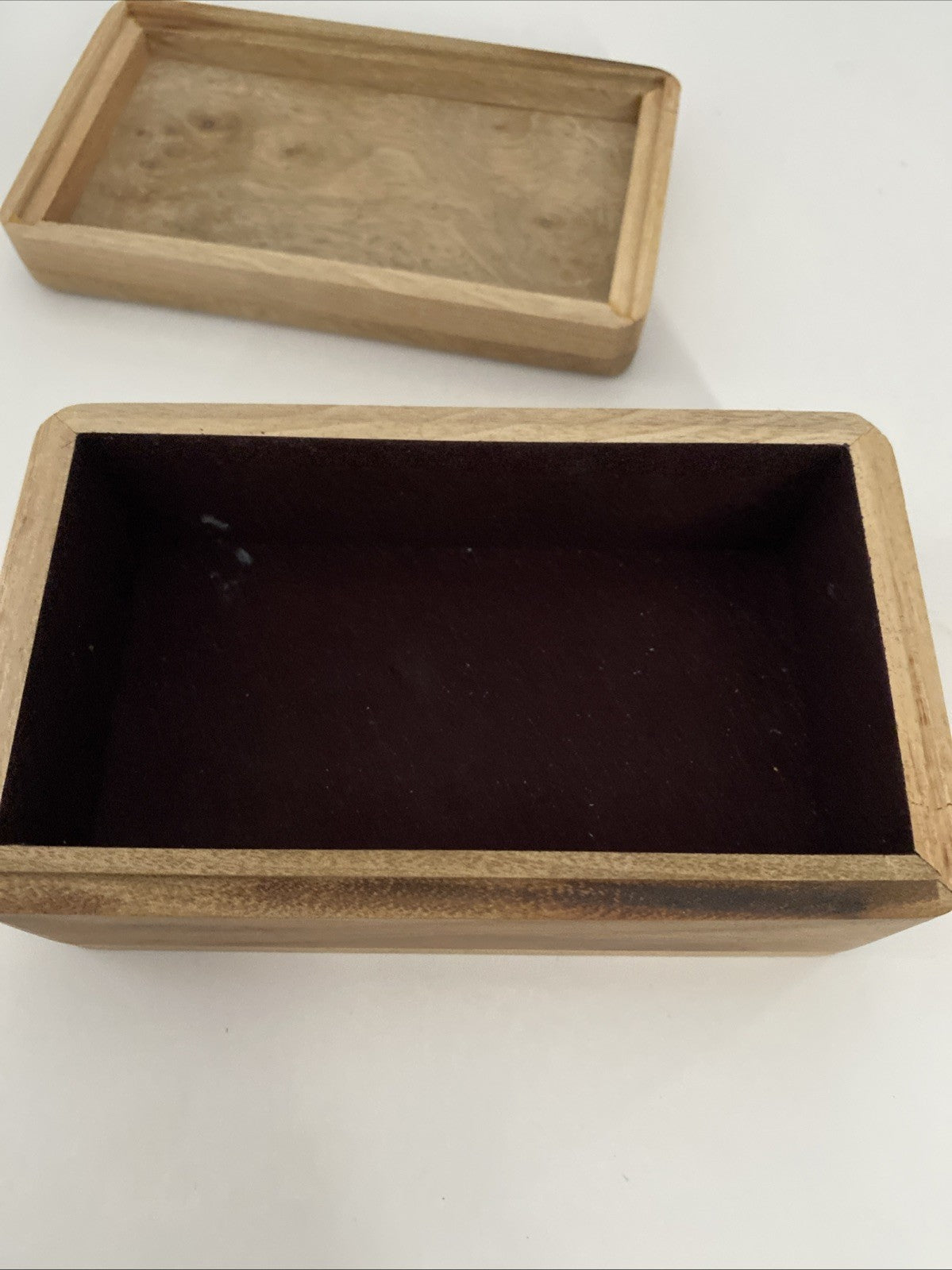 Elegant Wooden Box With Lid. Trinket Or Jewelry. 6 “ X 3.5 “ X 2 1/2”