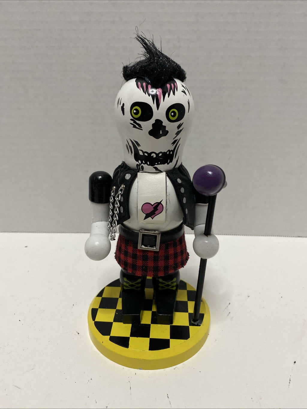 World Market 2014 Zombie Punk Rock Nutcracker Singer Halloween 7" Tall