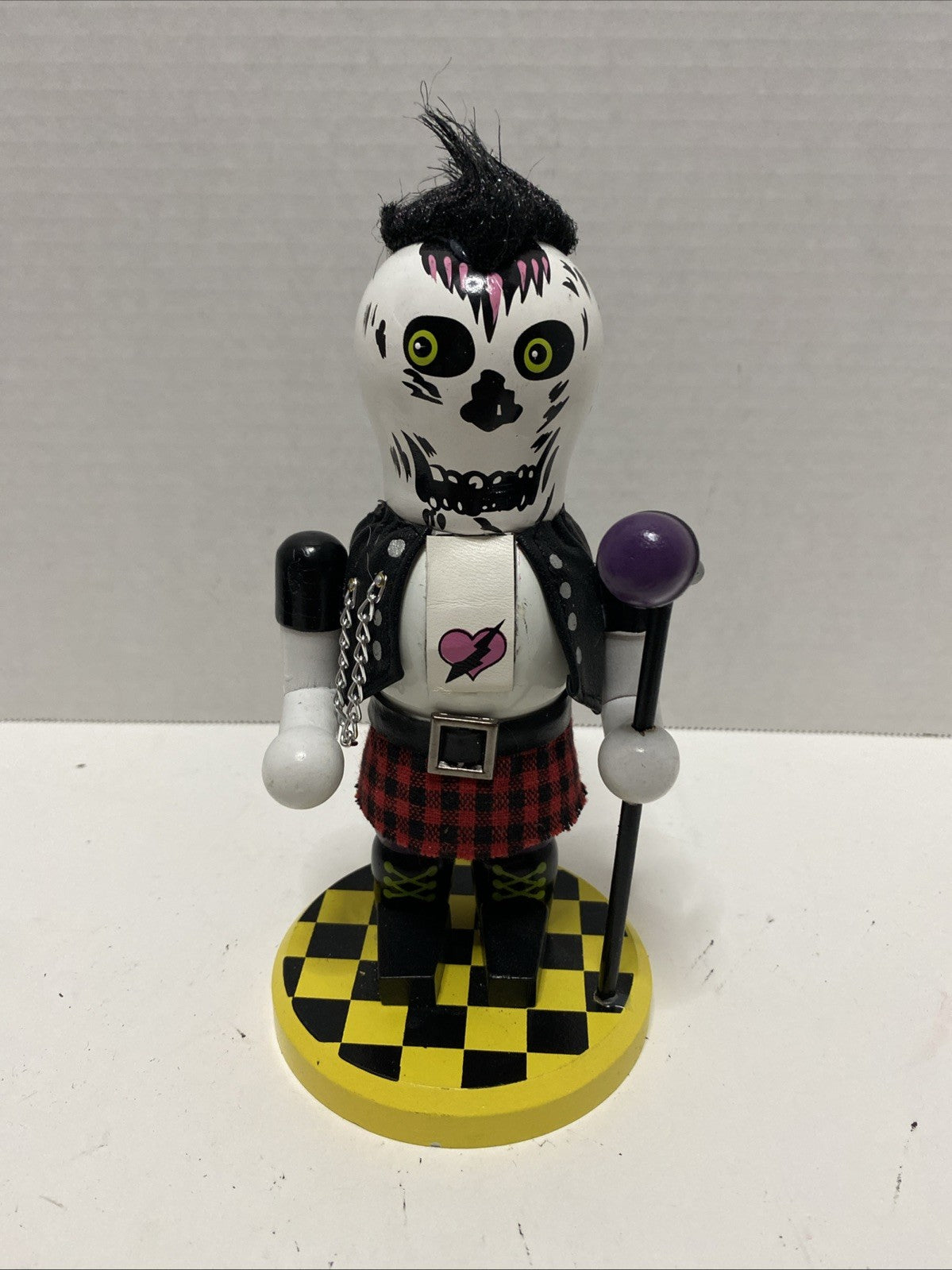 World Market 2014 Zombie Punk Rock Nutcracker Singer Halloween 7" Tall