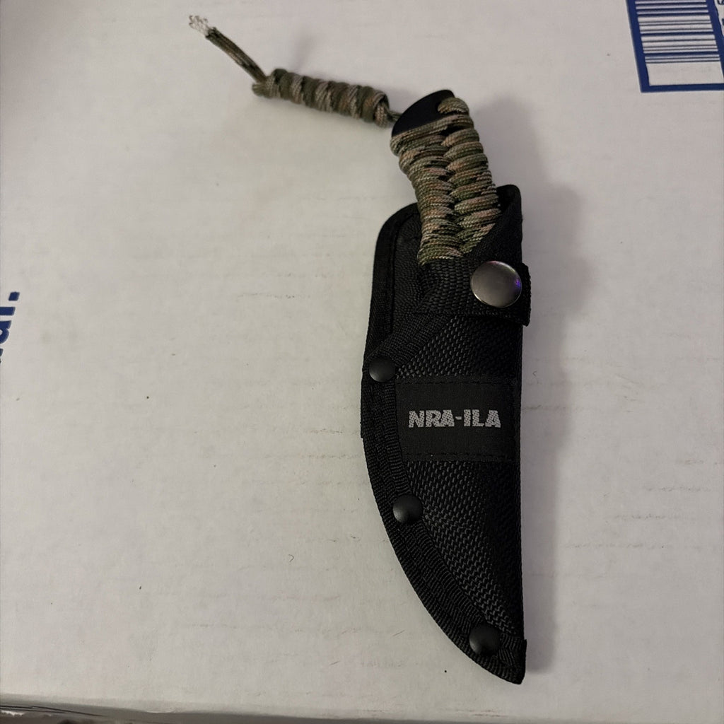 NRA-ILA Stone River Paracord Handle Fixed Blade Tactical Knife with Sheath