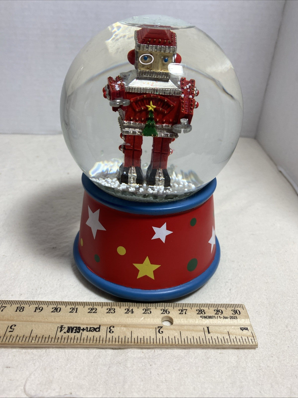 Robot  Christmas Musical Water Globe