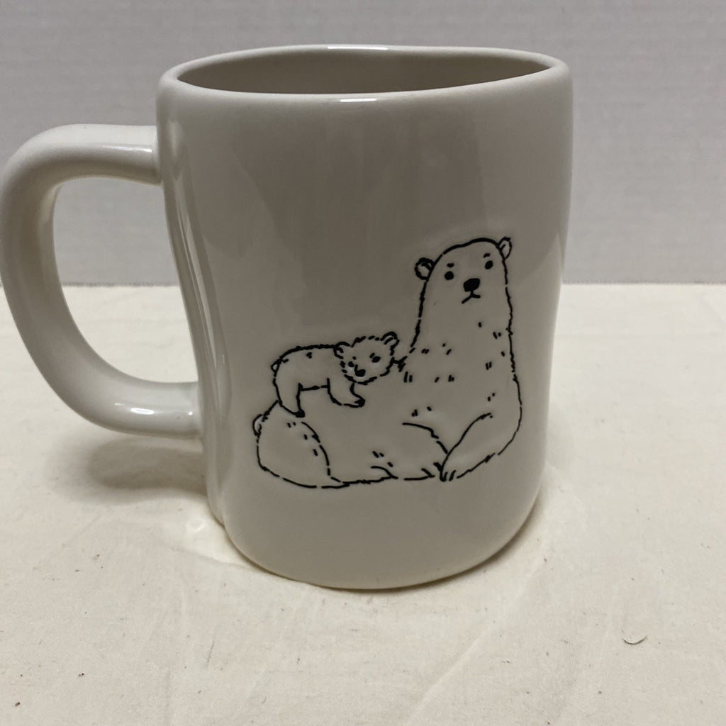 Rae Dunn Mama Bear Baby Picture Ceramic Coffee Tea Mug Cup Large