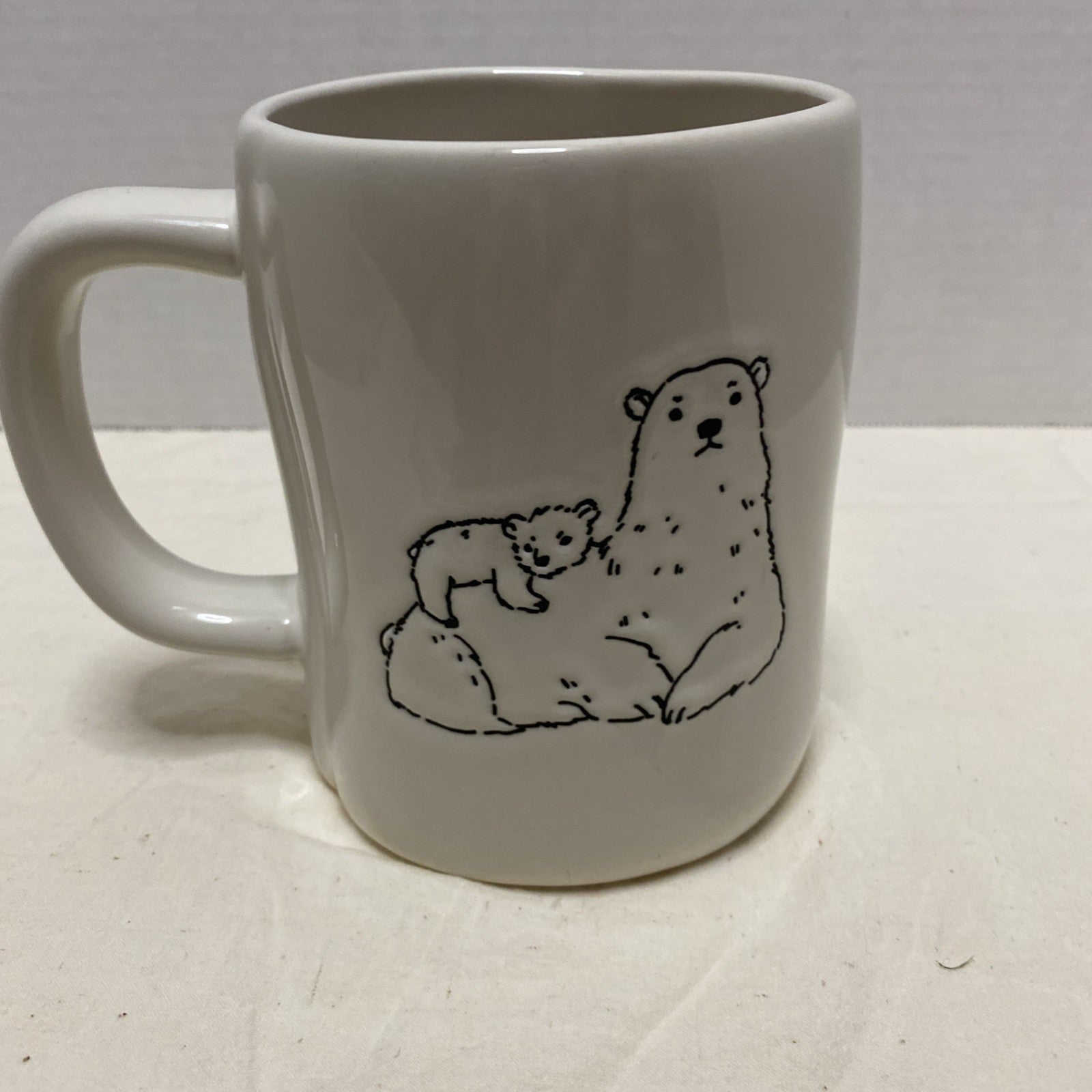 Rae Dunn Mama Bear Baby Picture Ceramic Coffee Tea Mug Cup Large