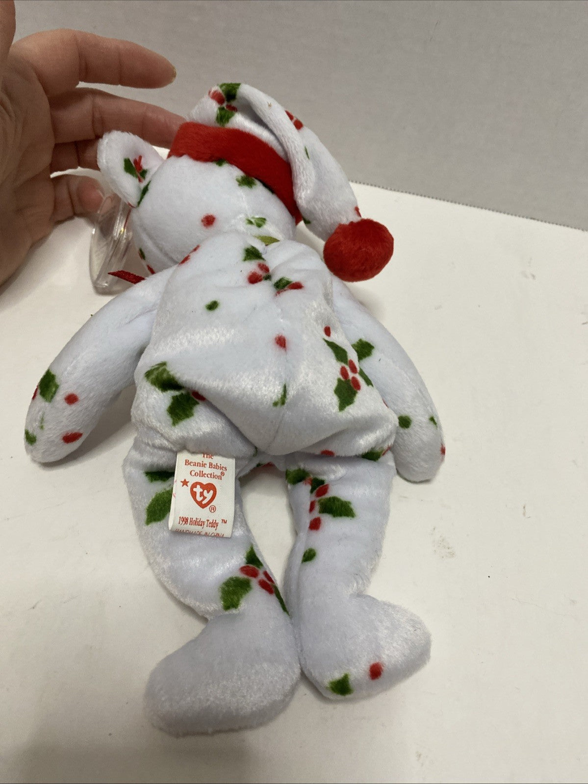 1998 Holiday Teddy, Mint RARE, Ty Beanie Baby