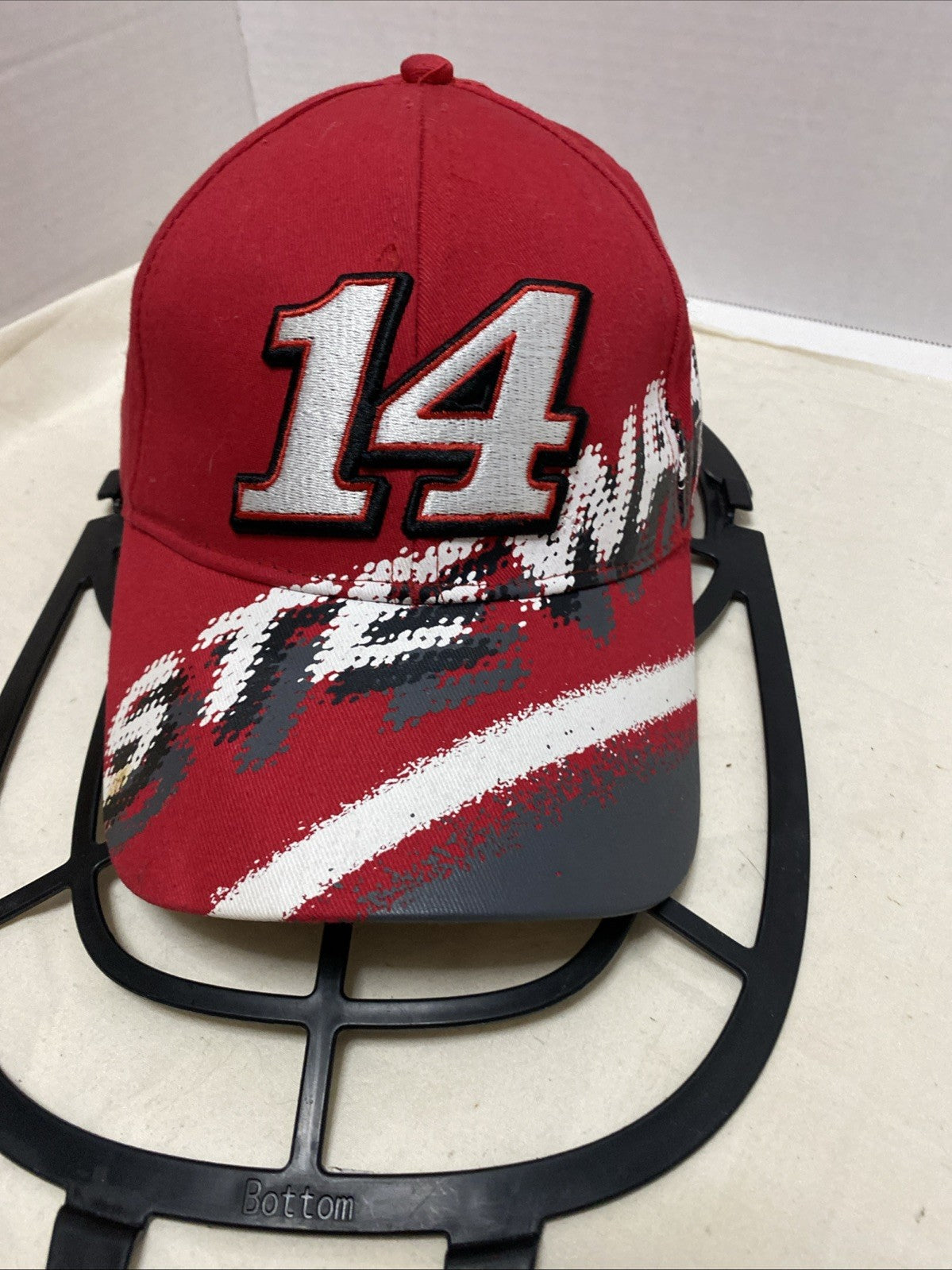 Tony Stewart #14 Mobil 1 NASCAR Hat Adjustable Dad Cap Stewart Thrashed Vntg 