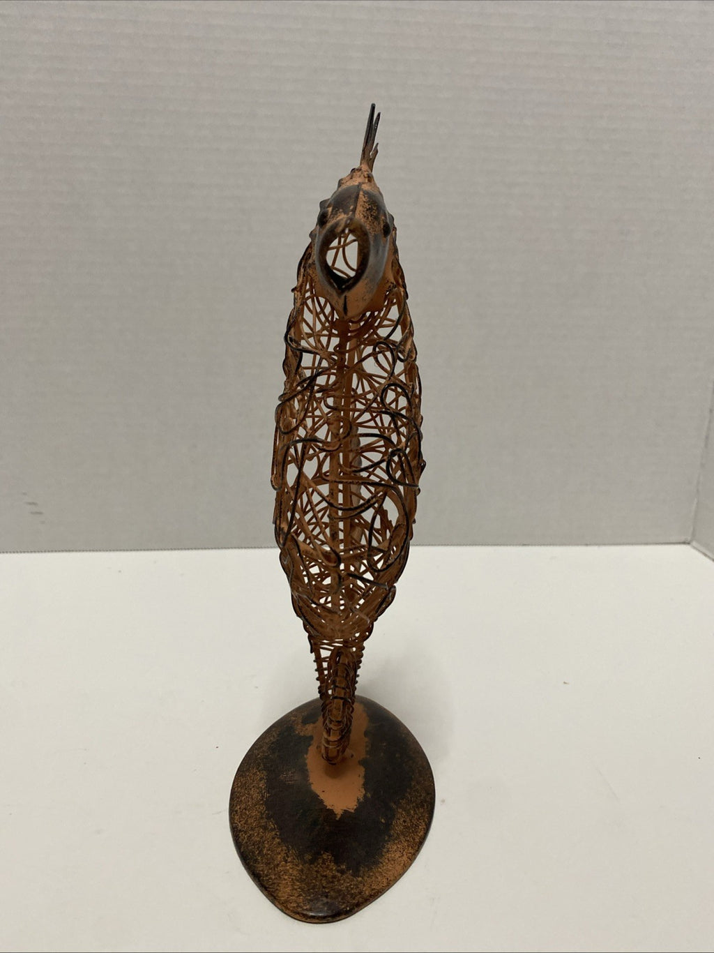 Metal framed seahorse upright standing interior Metal Art Rare