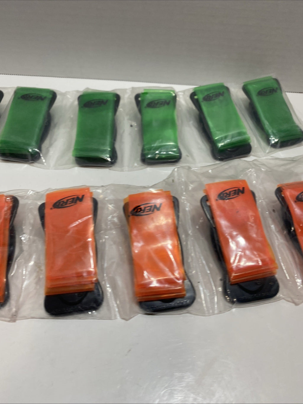NERF Flag Football Clip On Flags Lot of (16) 8 Orange/ 8 Green NEW/SEALED