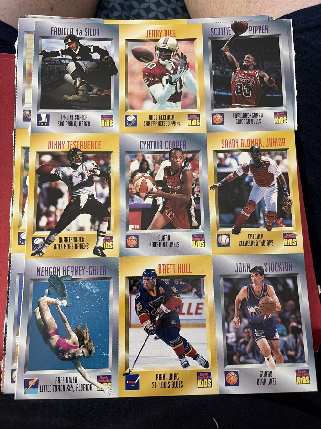 Sports Illustrated Sports Cards Uncut Sheets 1995-1999 26 sheets Multisport