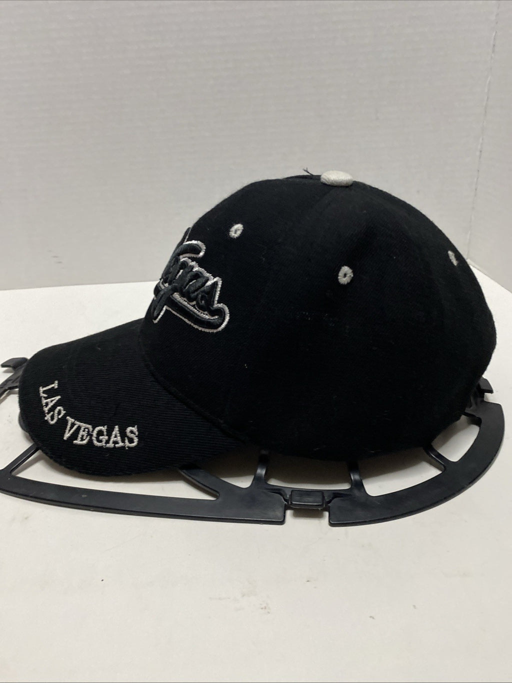 Las Vegas Hat Cap Black Embroidered Adjustable Strap