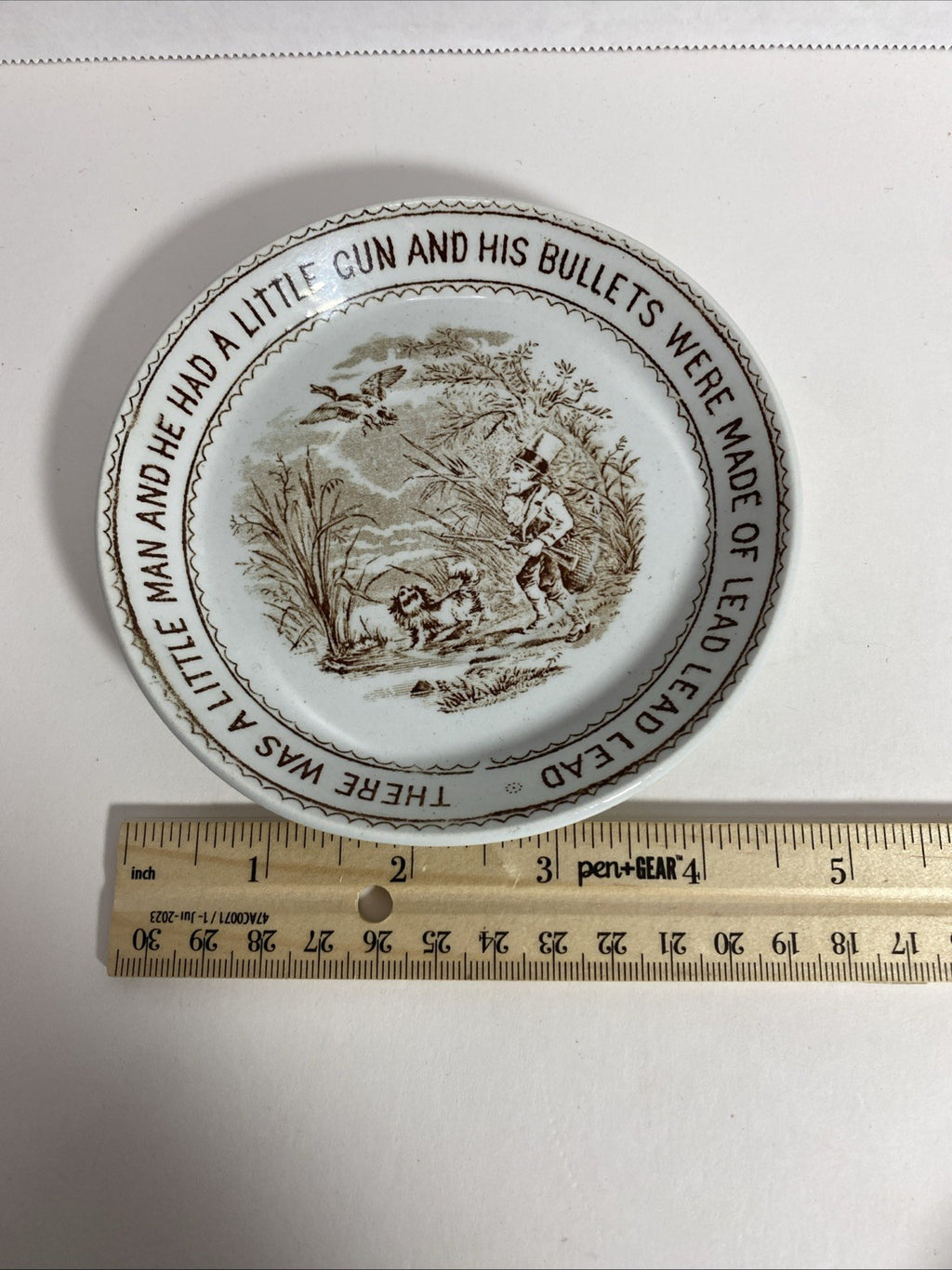 Antique W&C Hanley Nursery Rhyme Plate/There Was a Little Man……..
