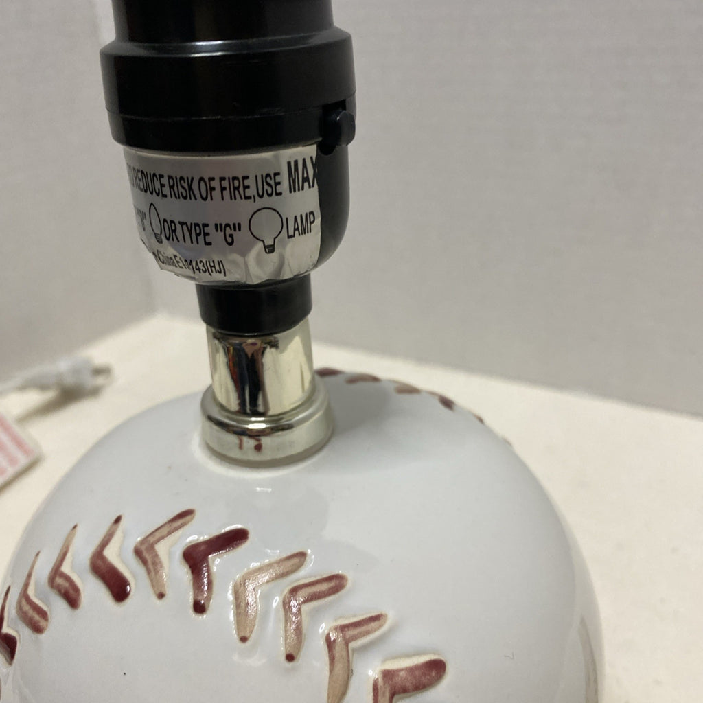 Ceramic 40-Watt Baseball Table Dresser Lamp ~ Sports, Boys Bedroom, Softball 