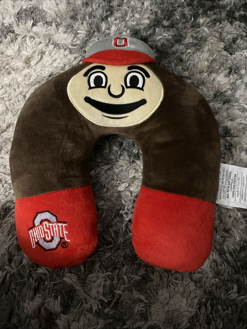 Mascot Wear Neck Pillow, Ohio State University, Brutus, the buckeye Free Shippin