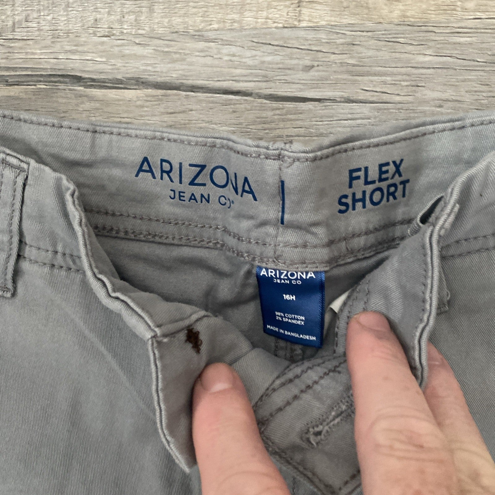Arizona Jean Company flex cargo shorts 16 husky size gray