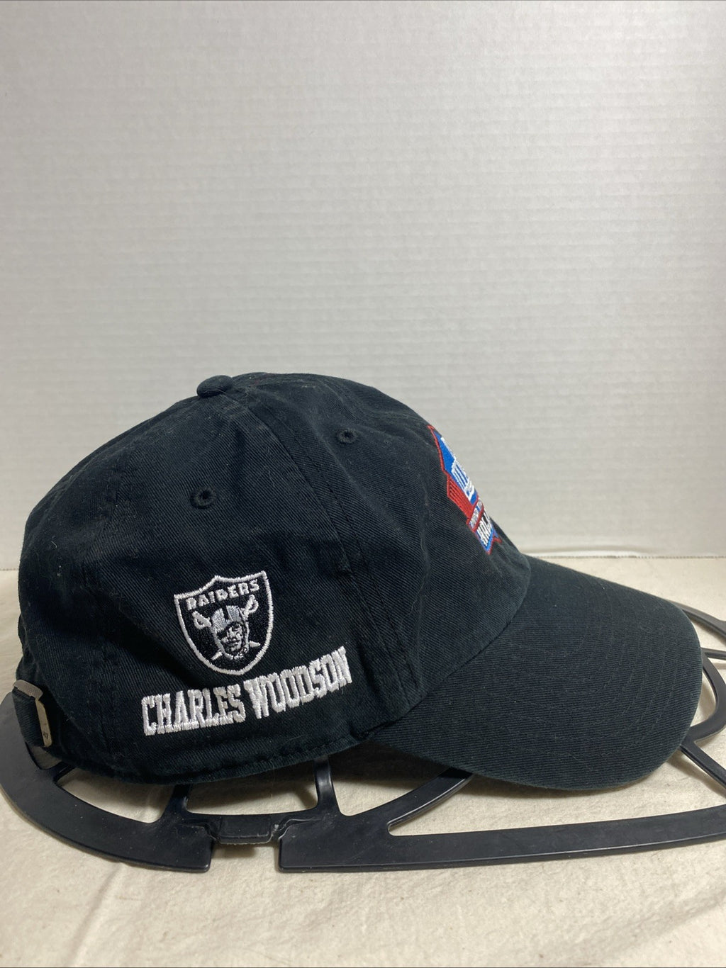 47' Oakland Raiders Hat Black Richard Seymour Adjustable Hall of Fame