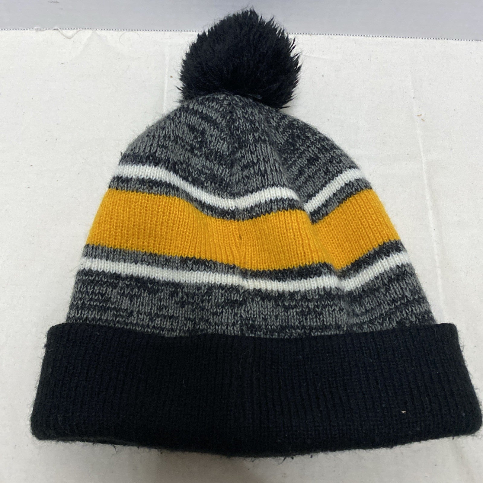 Pittsburgh Steelers New Era Sideline Sport Knit Hat Graphite - PomPom