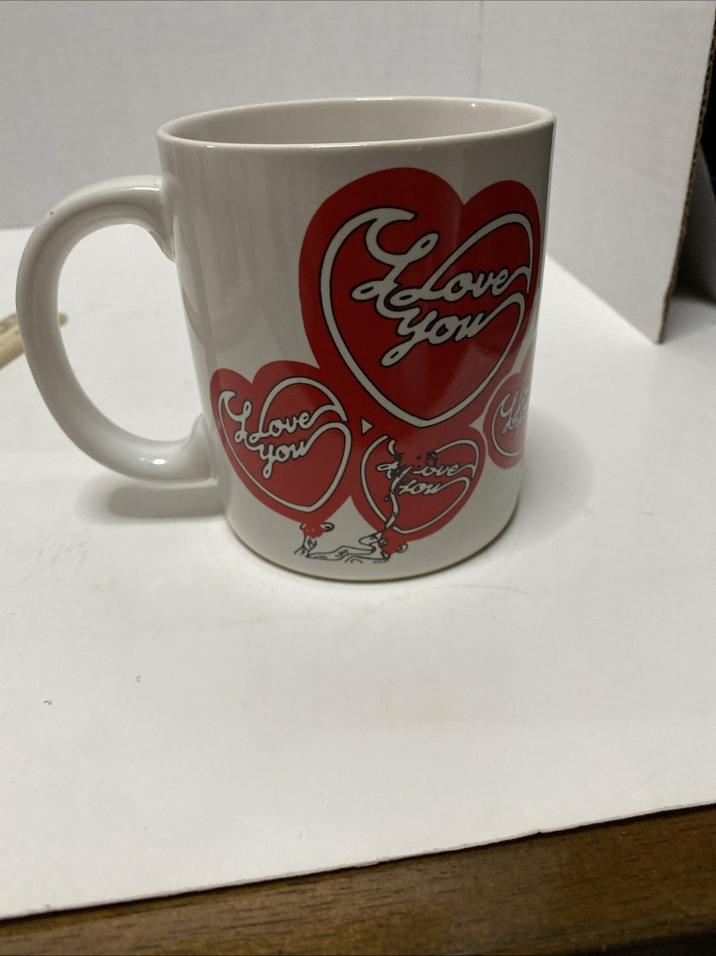 I Love You Big Red Heart with tiny hearts all... 1988 Vintage
