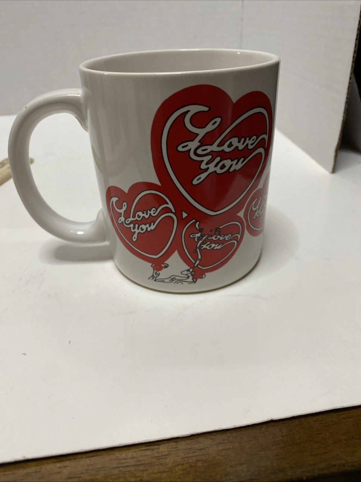 I Love You Big Red Heart with tiny hearts all... 1988 Vintage