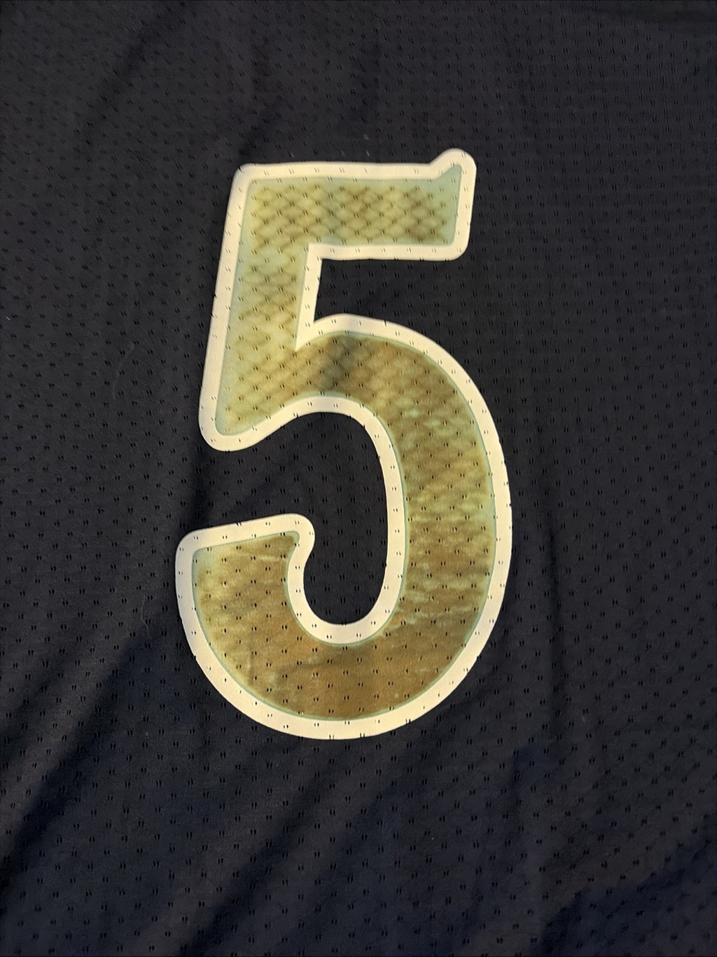 Adidas Notre Dame Irsih #5 Football Jersey Adult Size 2XL Navy Gold Breathable