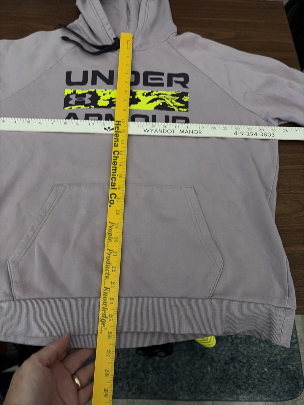 Under Armour Purple Branded Hoodie, Unisex, Size XLarge, Light Wear