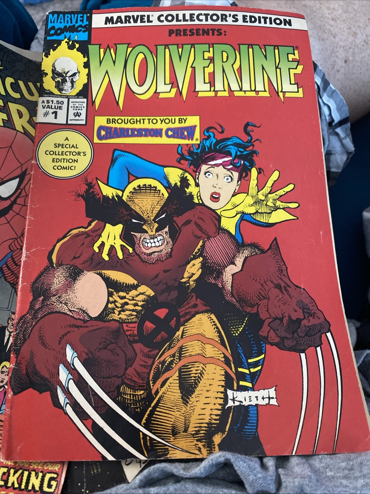 Marvel Collector Edition #1 1992 Charleston Chew Promo Spider-Man Wolverine
