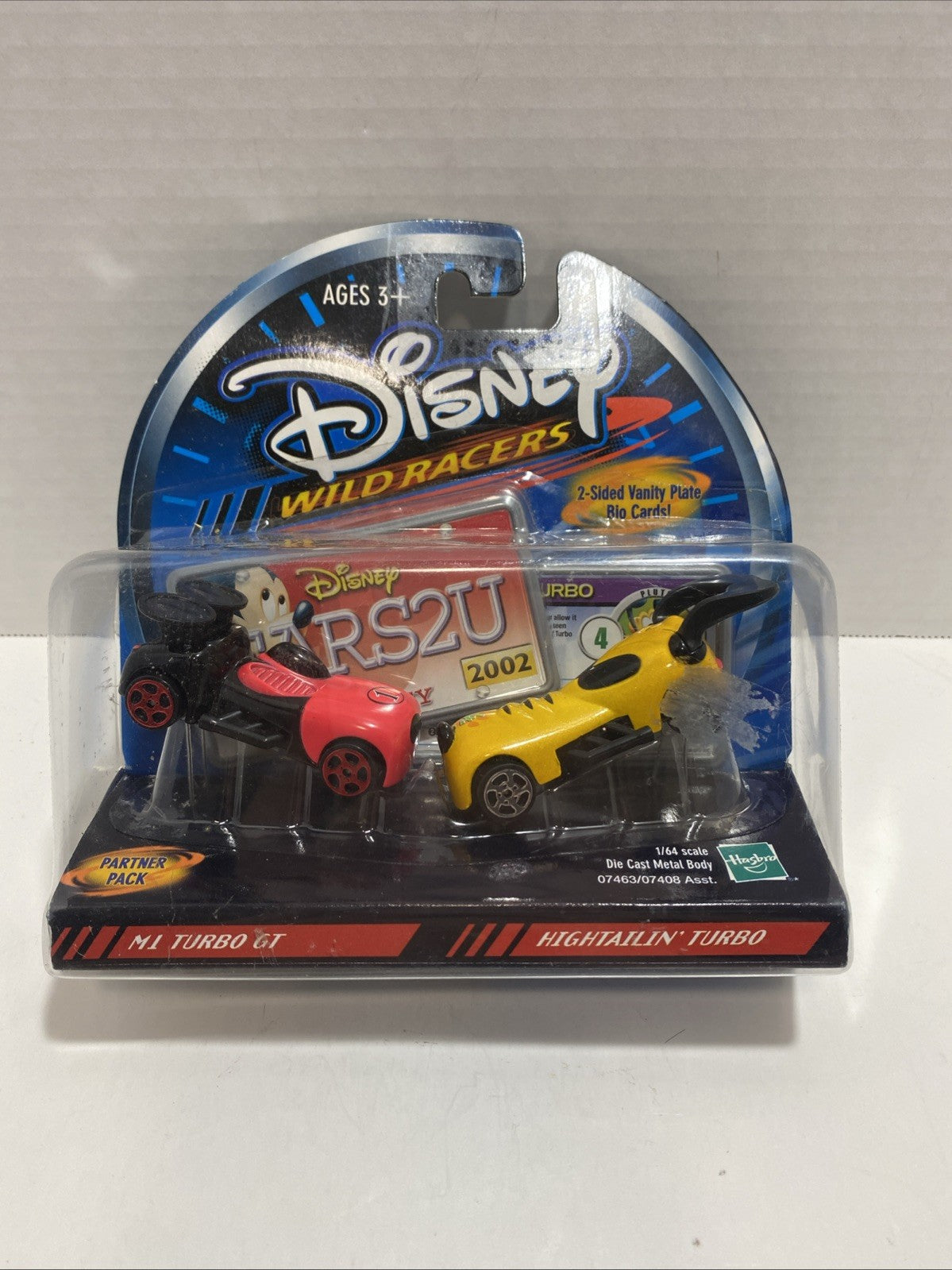 Rare Disney Hasbro 2002 Wild Racers M1 Turbo GT Hightailn' Turbo Die Cast HTF