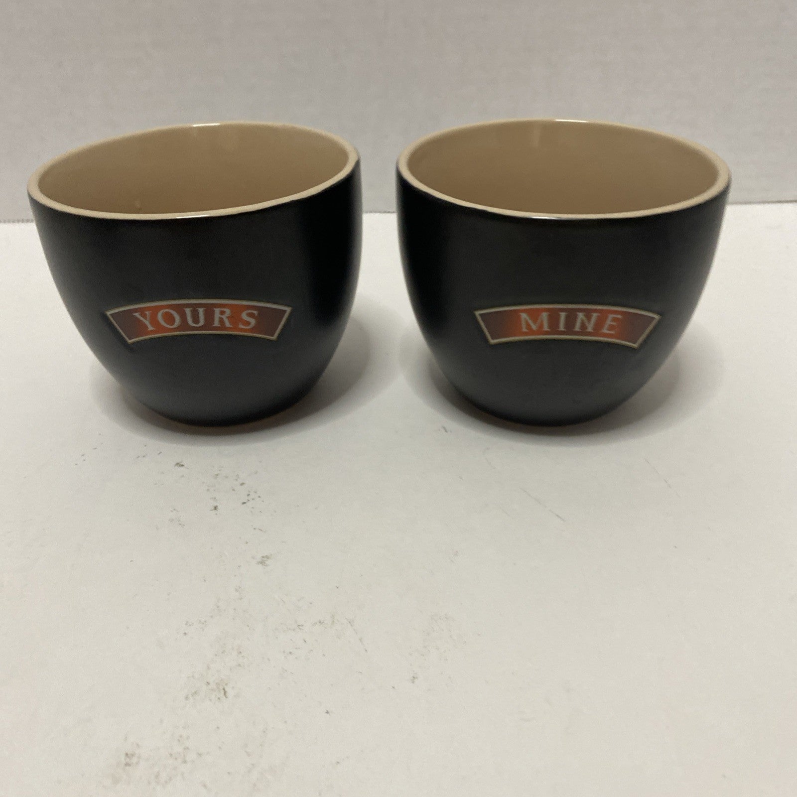 Bailey’s Irish Cream “Mine & Yours” Preowned 8oz Pair Coffee /Dessert Cups