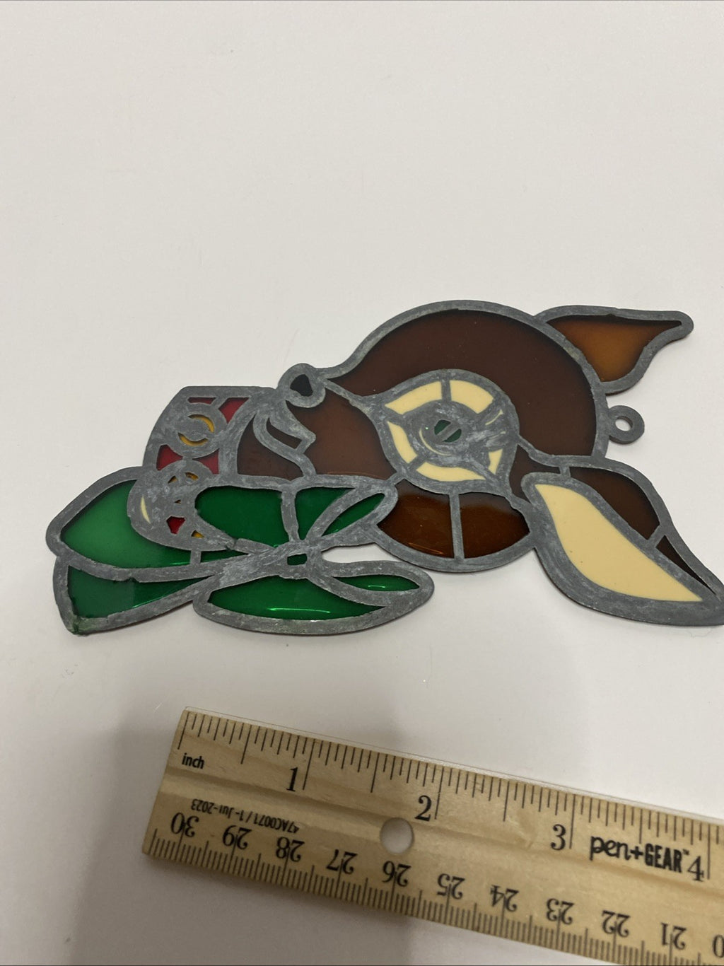 Vintage Stained Glass StyleSun Catcher Ornament Reindeer