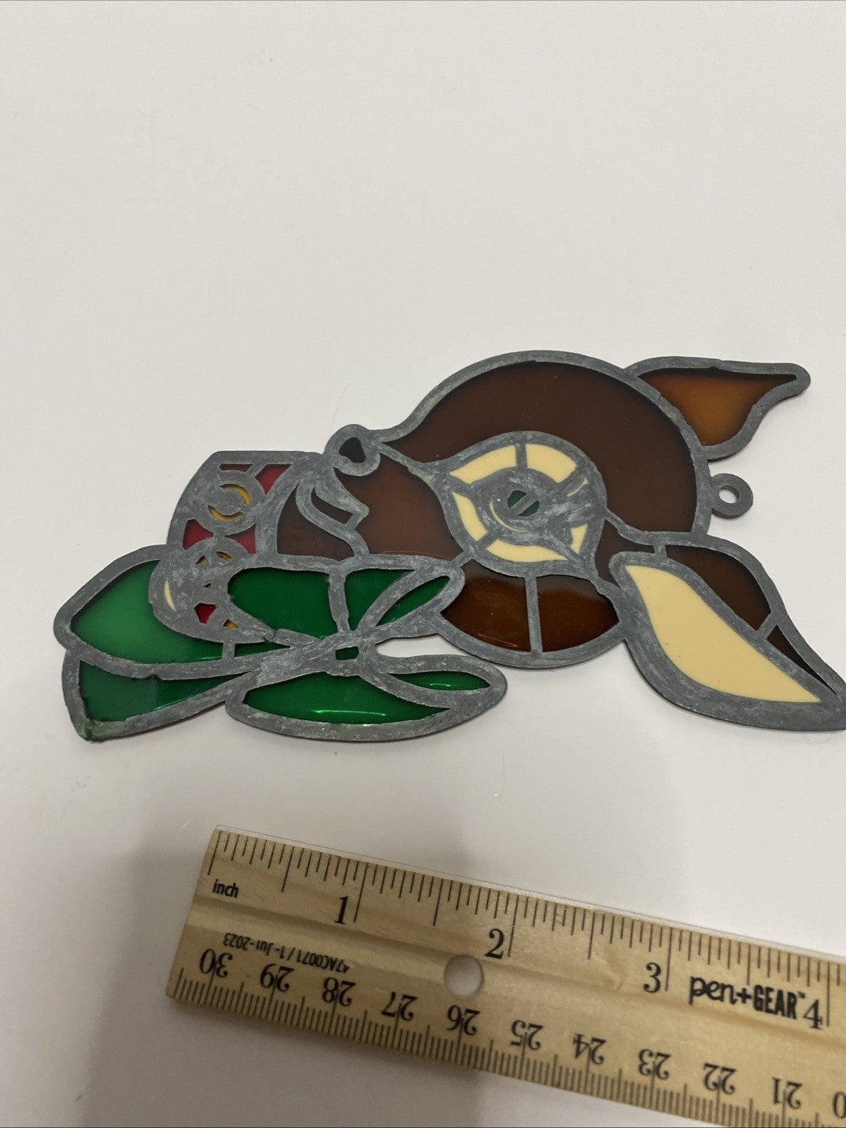 Vintage Stained Glass StyleSun Catcher Ornament Reindeer