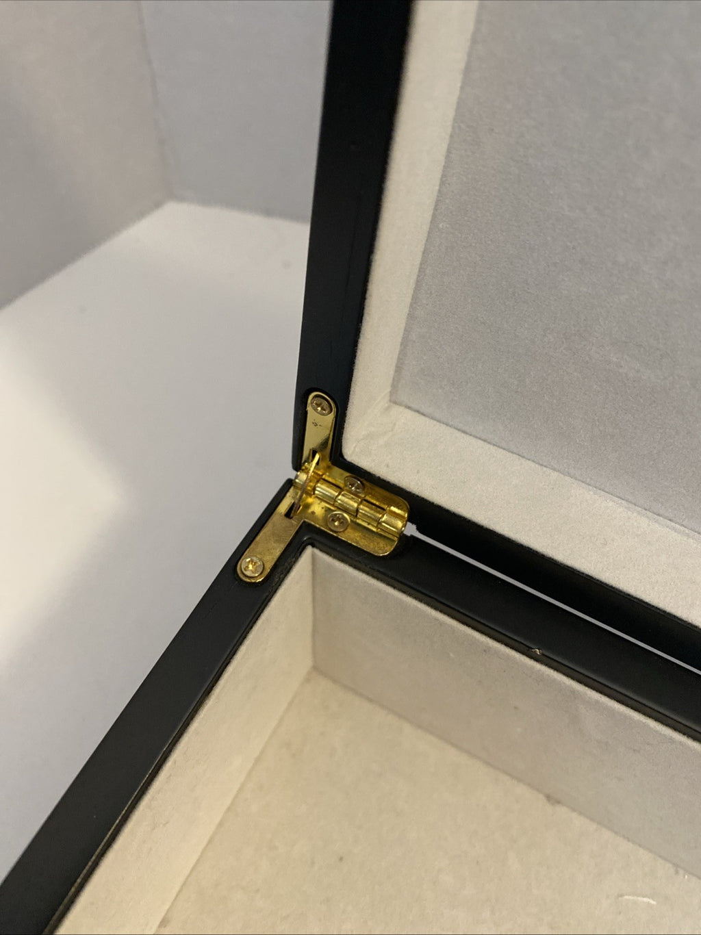 Handmade wooden storage box, heavy recessed hinges, approx. 5.5 X 10.5