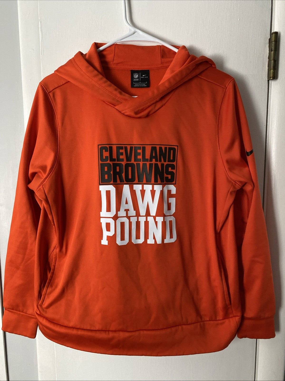 Cleveland Browns NFL Nike Therma Hooded Sweatshirt Dawg Pound Dri-fit Large