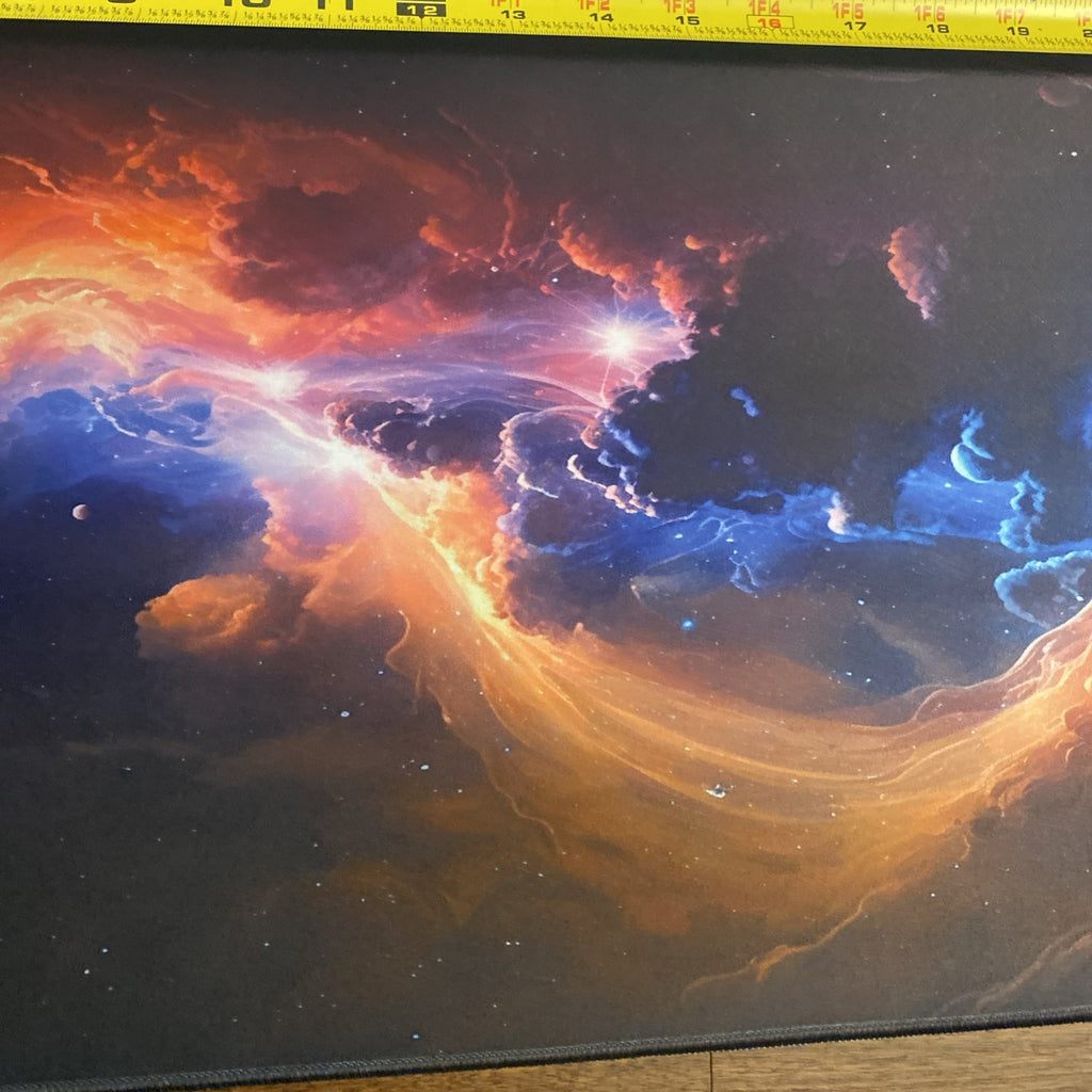 Large Extended Galaxy Gaming Mouse Pad. 30 X 12 See Pic For Measurements