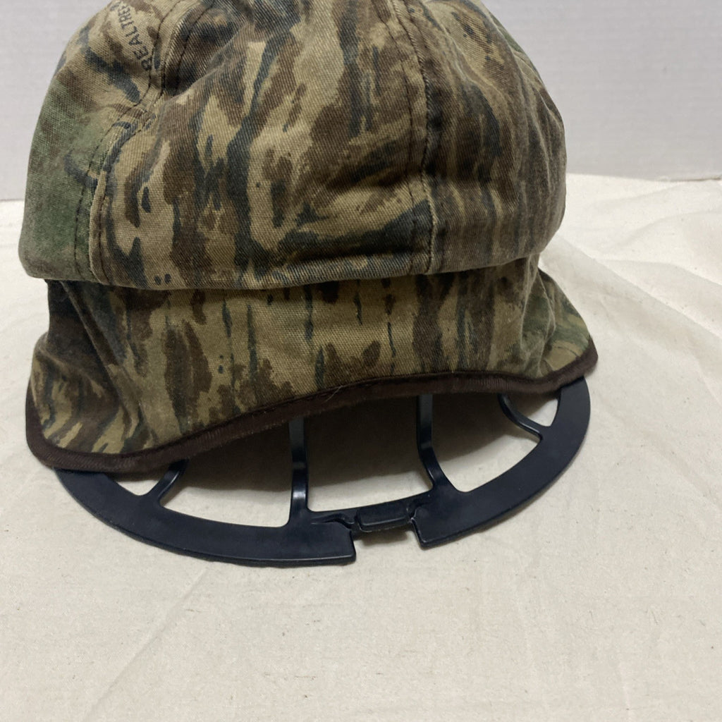 Vtg Camo Hunting Hat w Ear Flaps Made In USA Realtree Lined Large