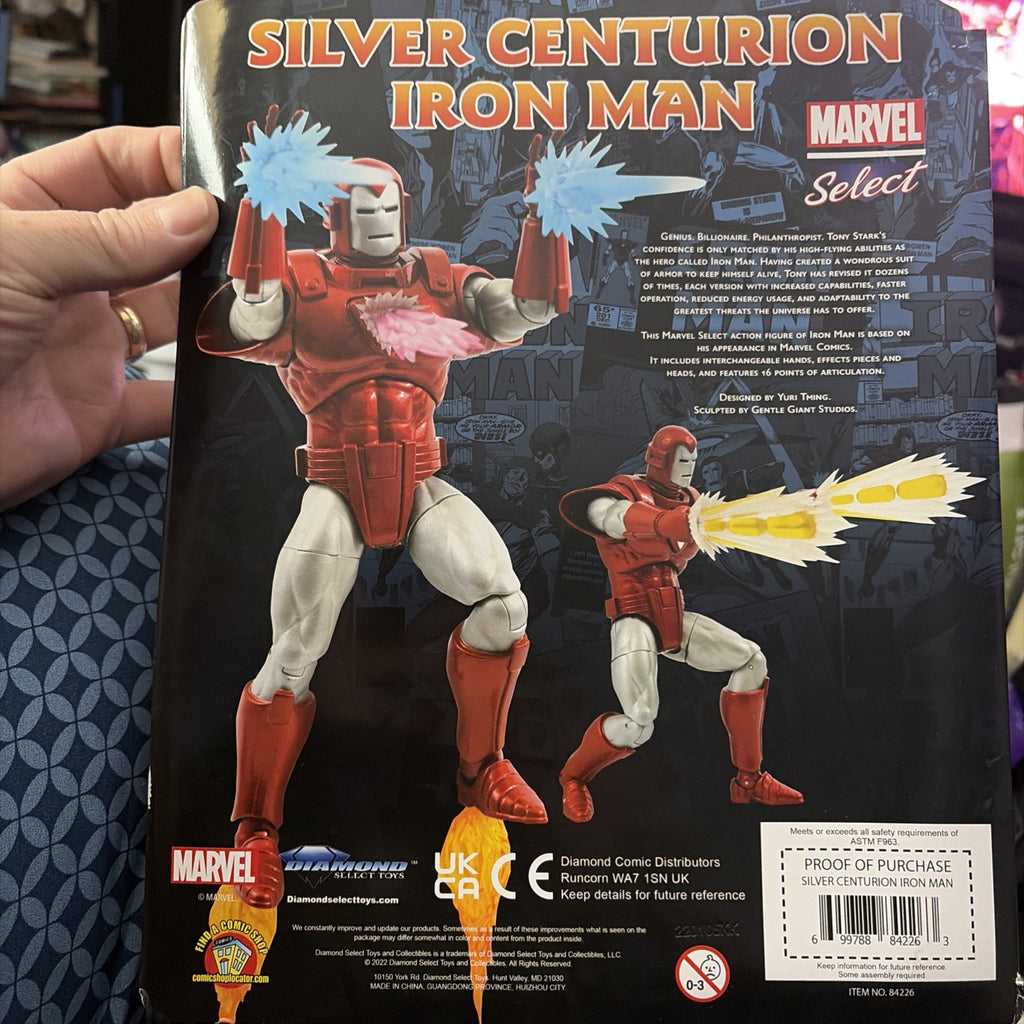 MARVEL SELECT SILVER CENTURION IRON MAN diamond select NIB