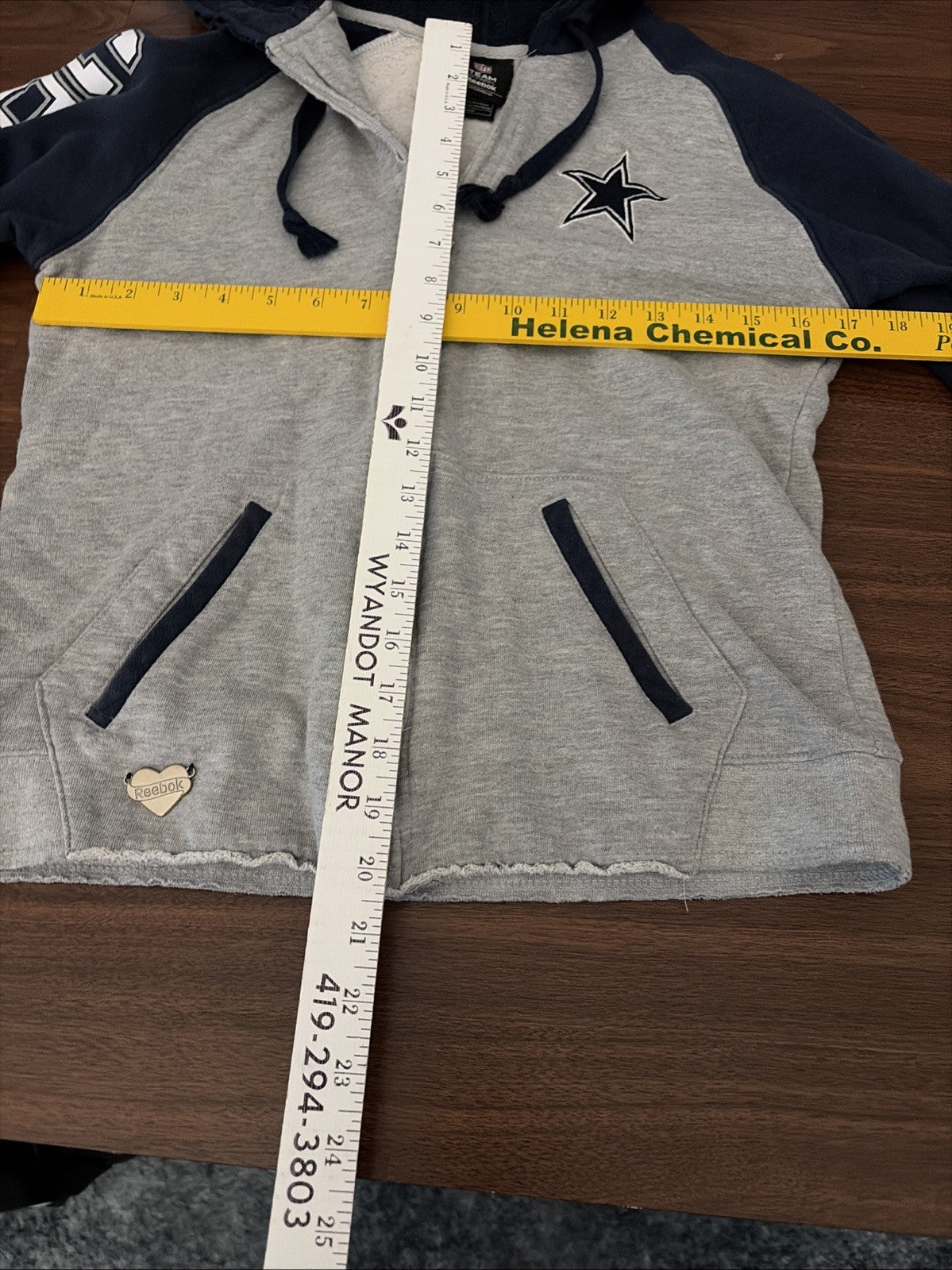 NFL Dallas Cowboys Team Apparel Reebok Women’s Small Sweatshirt Full Zip