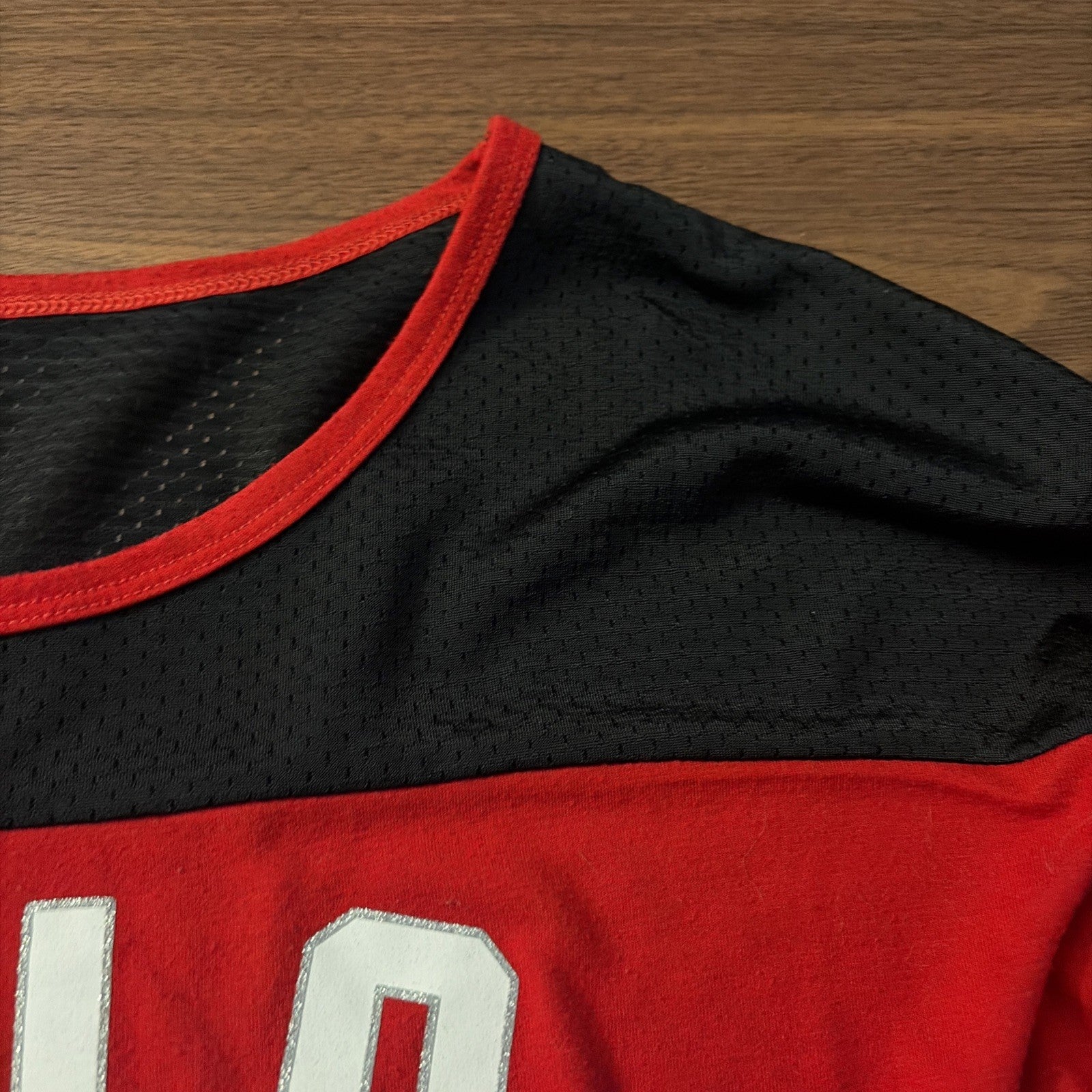 The Ohio State University Buckeyes Three-Quarter Sleeve Mesh Shoulder Shirt