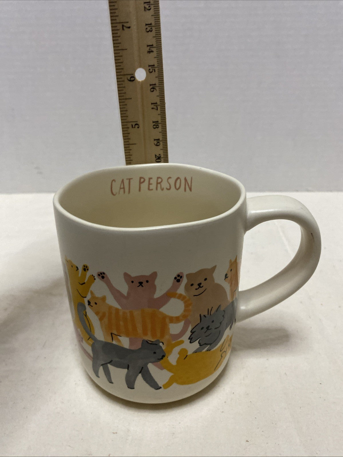 OpalHouse Stoneware Cat Person Coffee Mug All Around Cat Graphics Cup 
