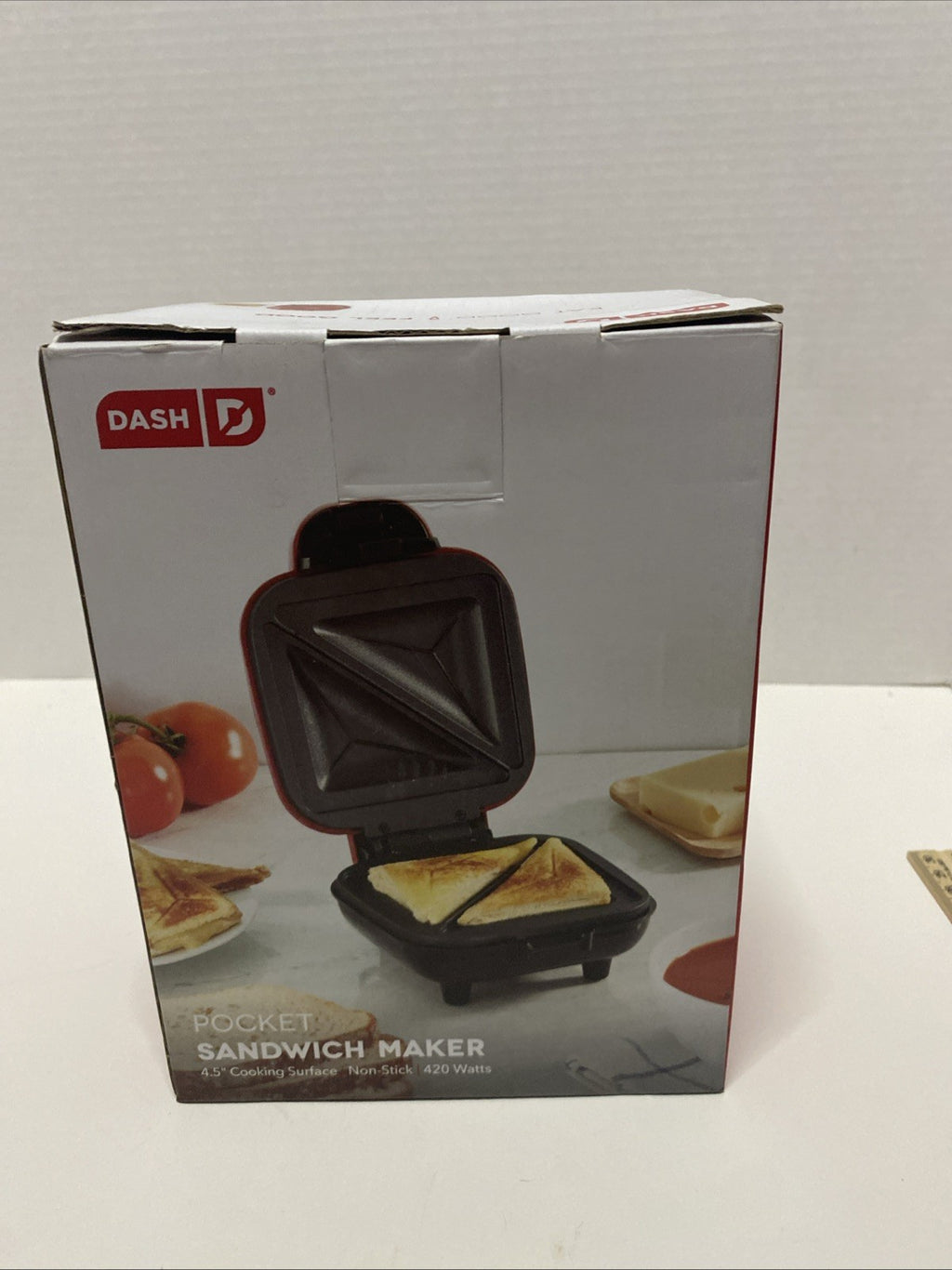 Dash Pocket Sandwich Panini Maker Nonstick 4.5 inch Cooking Surface w/ Recipes!