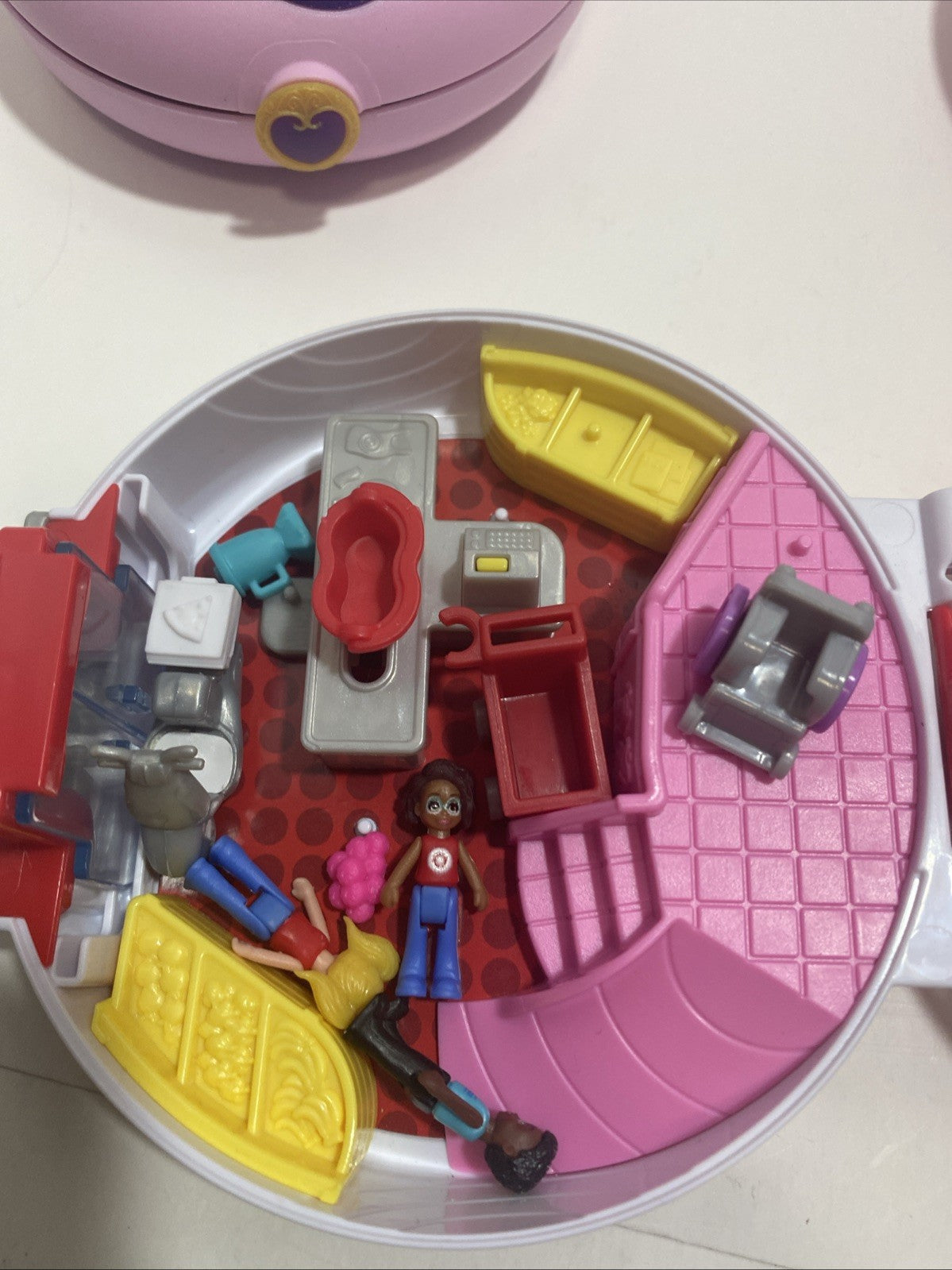 Lot Of Three Polly Pockets Cases Dolls And Accessories