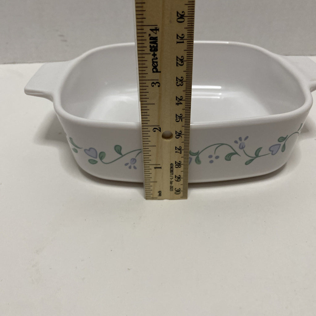 Corning Ware A-1-B Blue Hearts 1 Quart Casserole Dish Square A1B 1 Qt **No lid
