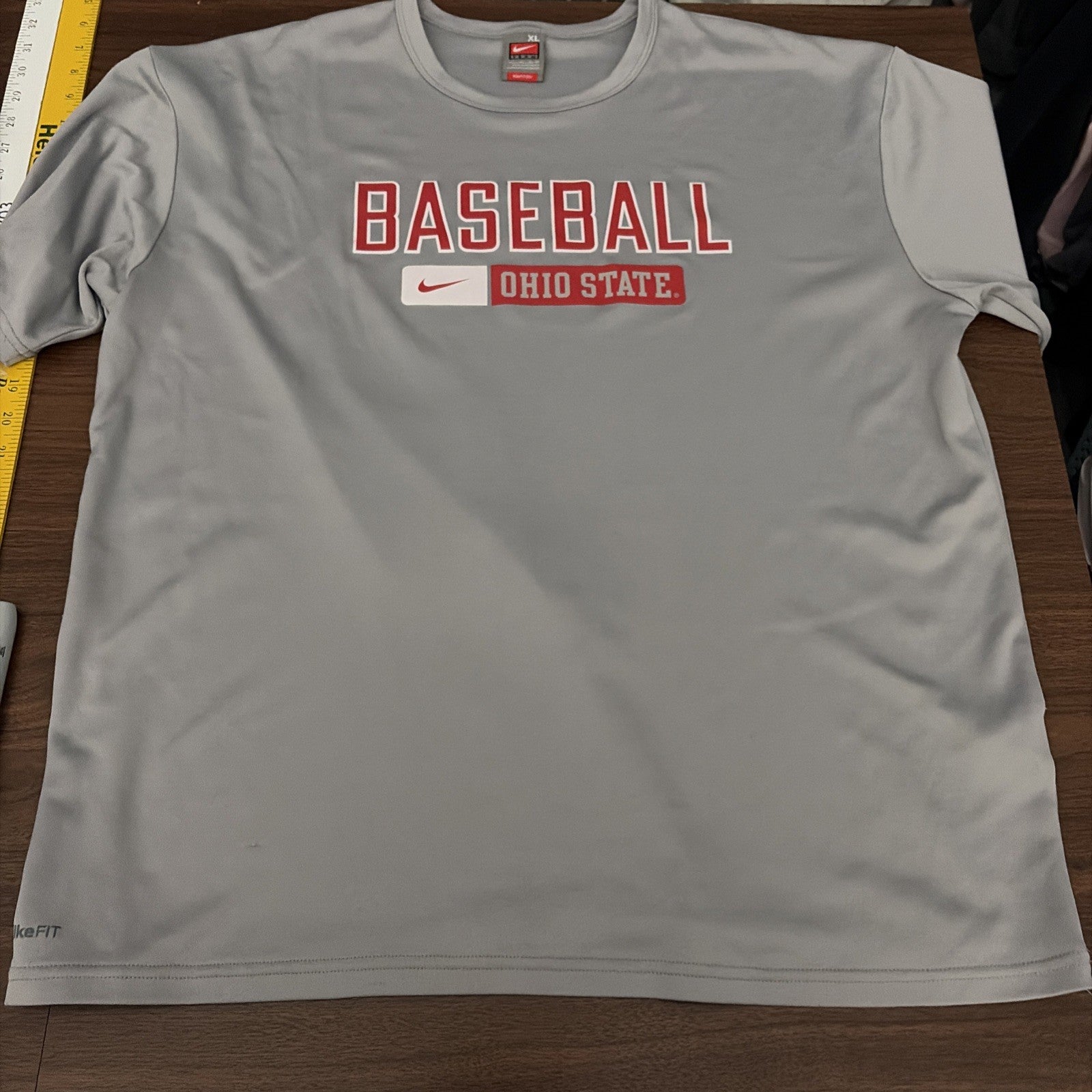 Men’s Nike XL NCAA Ohio State Univ Buckeyes Baseball Swish Shirt 