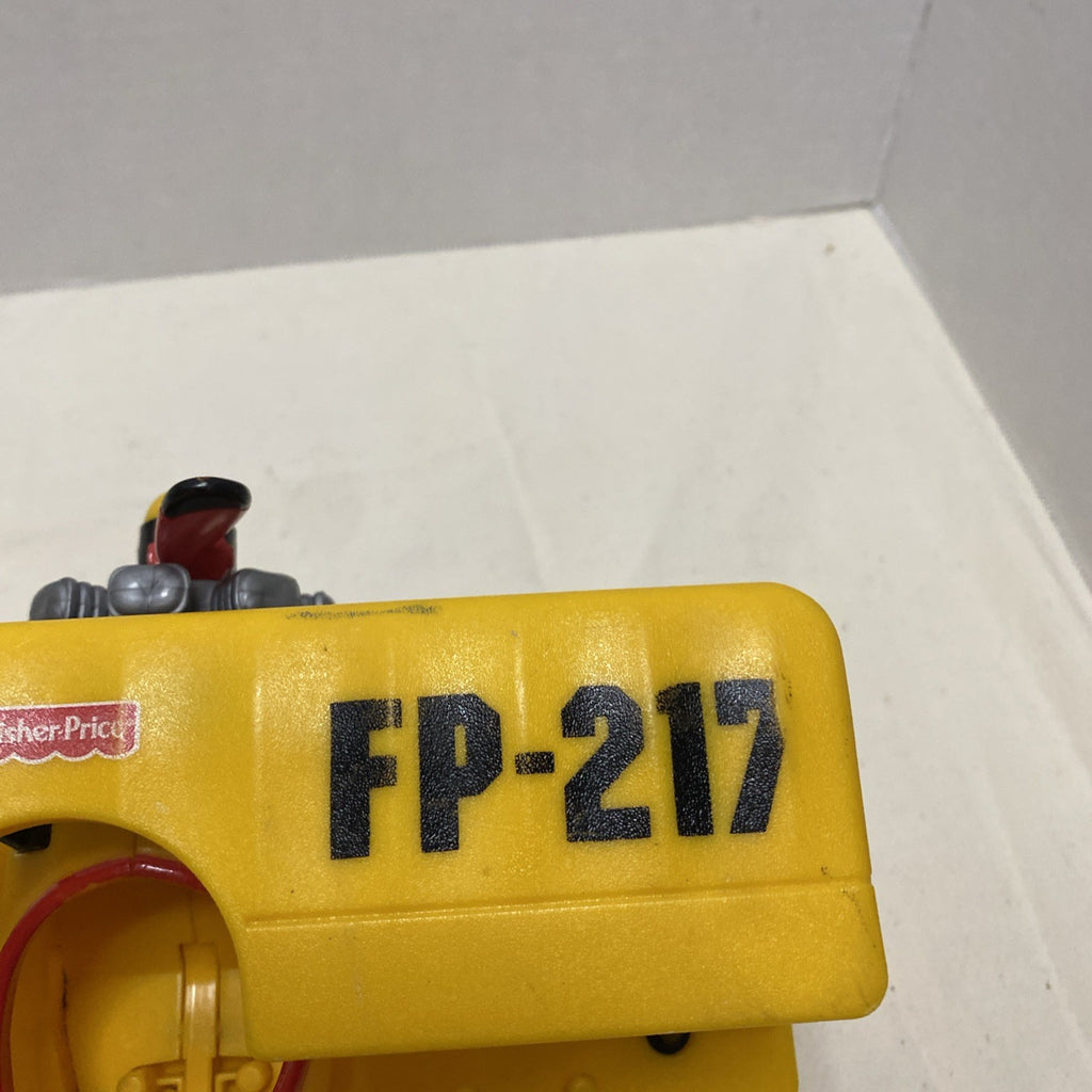 2006 Fisher Price Imaginext 8.5” Yellow BiPlane- Propeller Spins