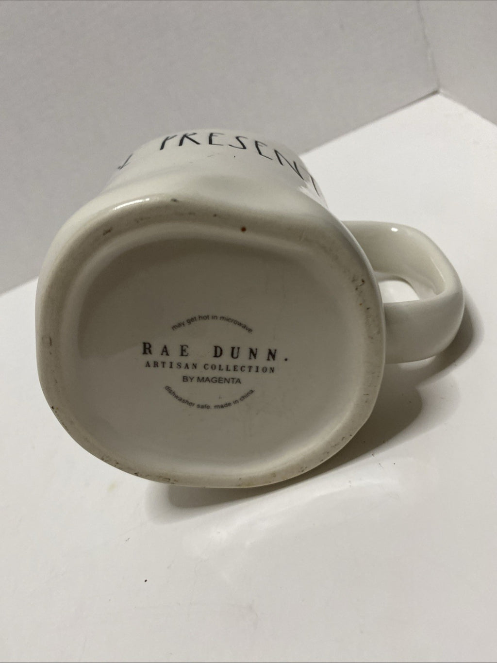 Rae Dunn BE PRESENT Artisan Collection by Magenta Ivory Mug
