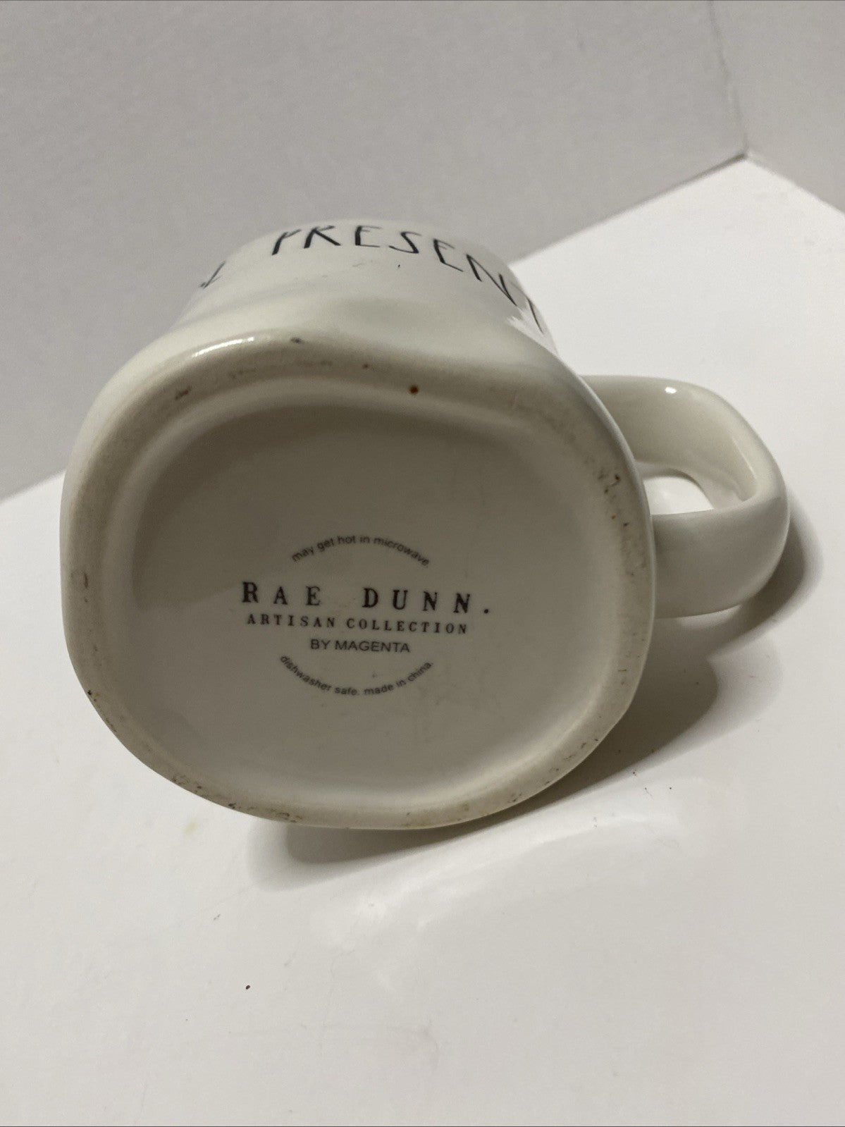 Rae Dunn BE PRESENT Artisan Collection by Magenta Ivory Mug