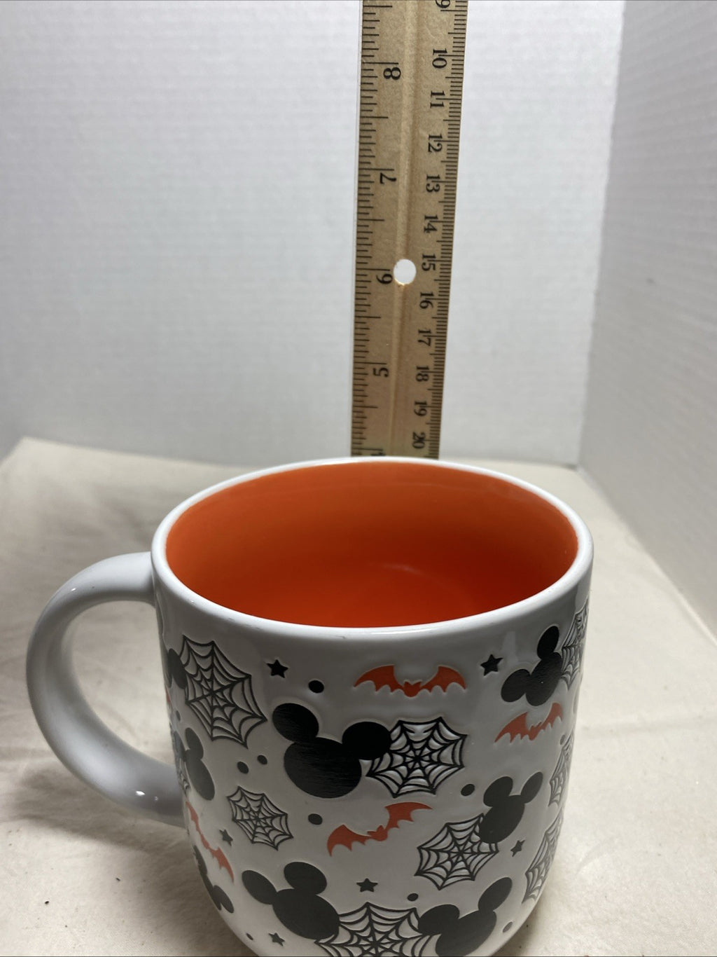 Mickey Mouse Ears With Bats & Spiderweb Halloween Coffee Mug Disney