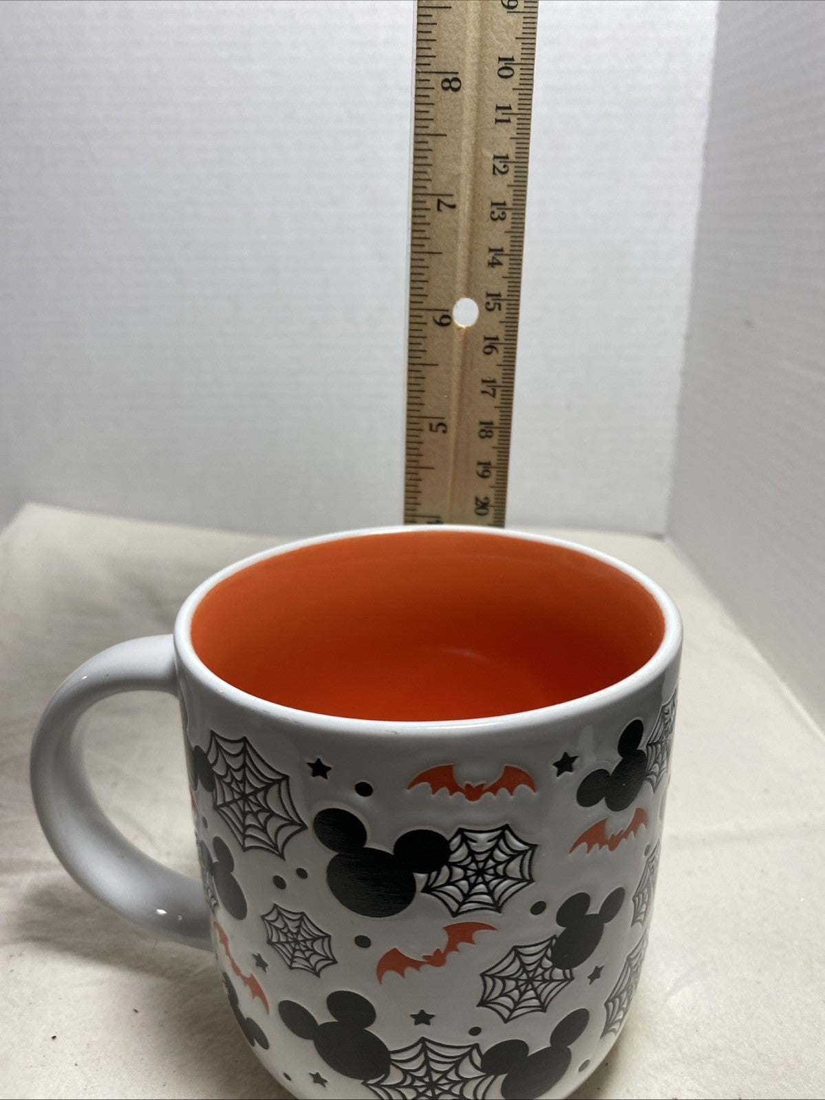 Mickey Mouse Ears With Bats & Spiderweb Halloween Coffee Mug Disney