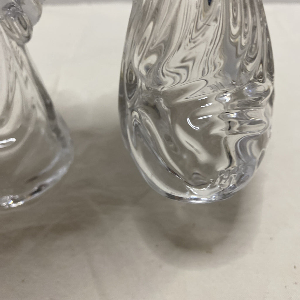 Princess House Nativity Set Lead Crystal Lot 3 Vintage Glass Standing Angel Pray