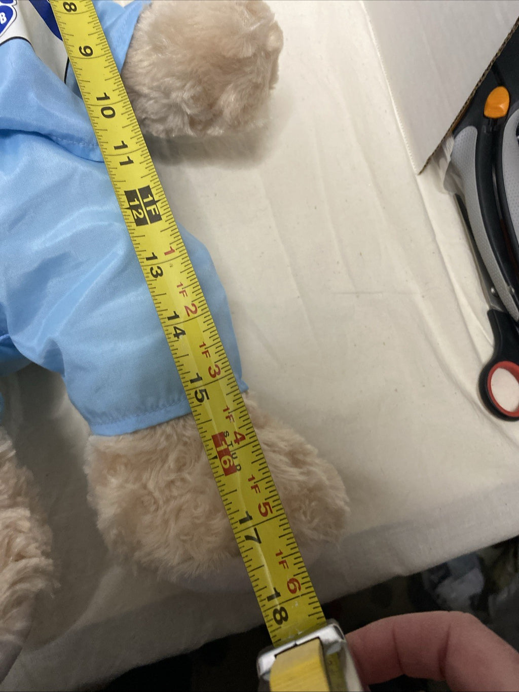 Build-A-Bear 17” Doctor Nurse Light Blue Scrubs Blonde Teddy Bear CLEAN