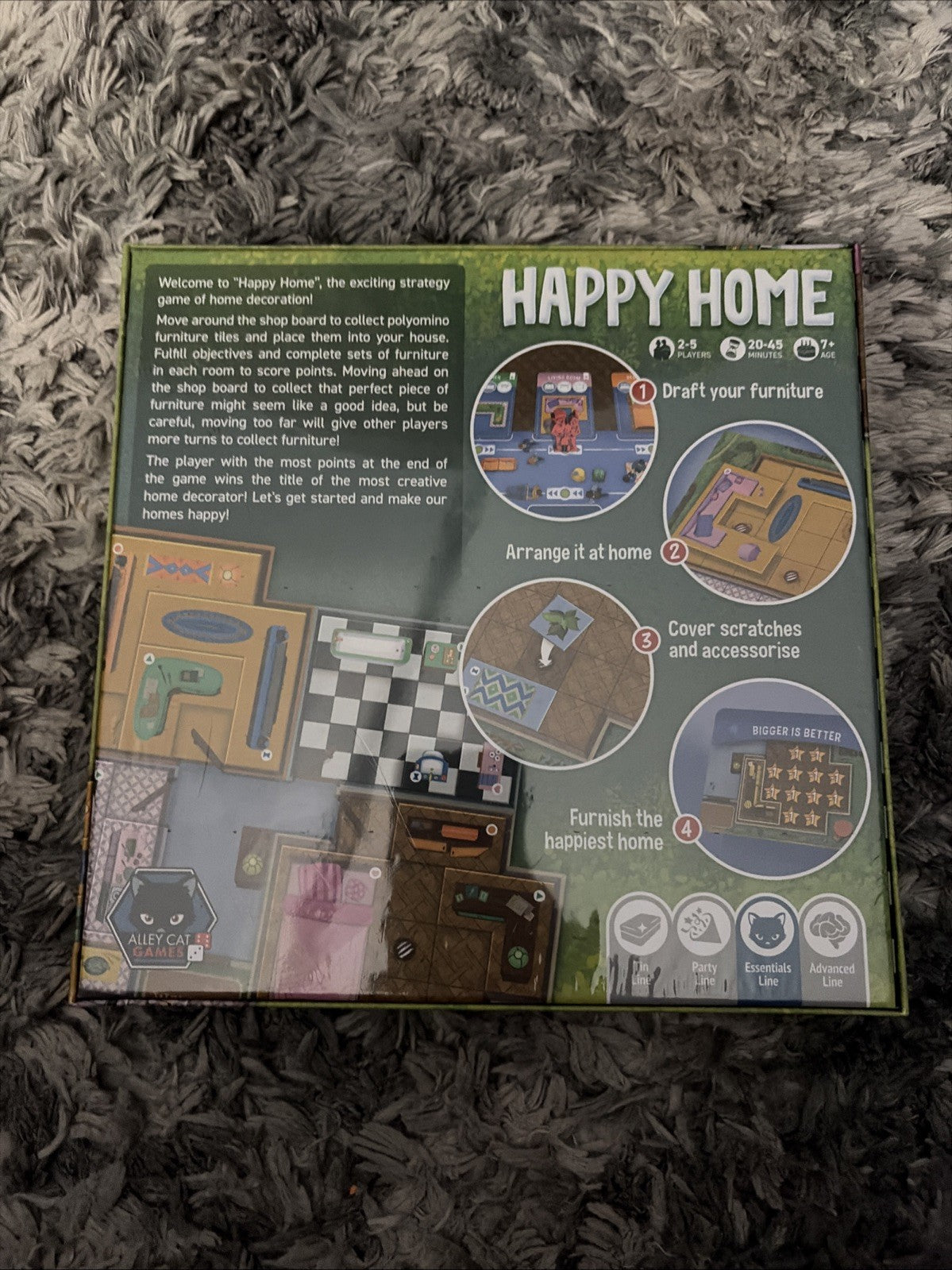 NEW In Shrink Wrap Alley Cat Games HAPPY HOME Board Game Polyomino Ages 7+