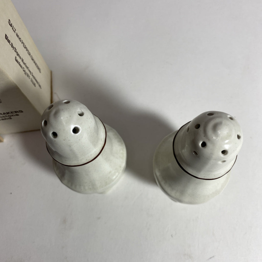 KENSINGTON STAFFORDSHIRE ENGLAND IRONSTONE CANTERBURY SALT and PEPPER SHAKERS